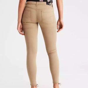 American Eagle khaki sateen jeggings